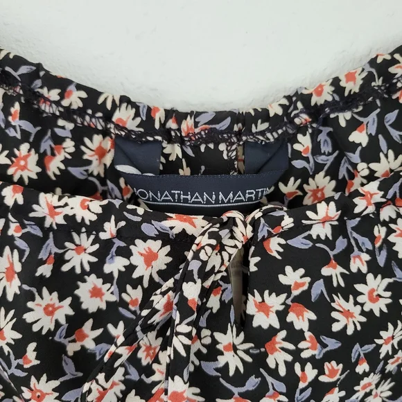 Y2K Jonathan Martin Black Floral Spaghetti Strap Midi Dress - Picture 3 of 5